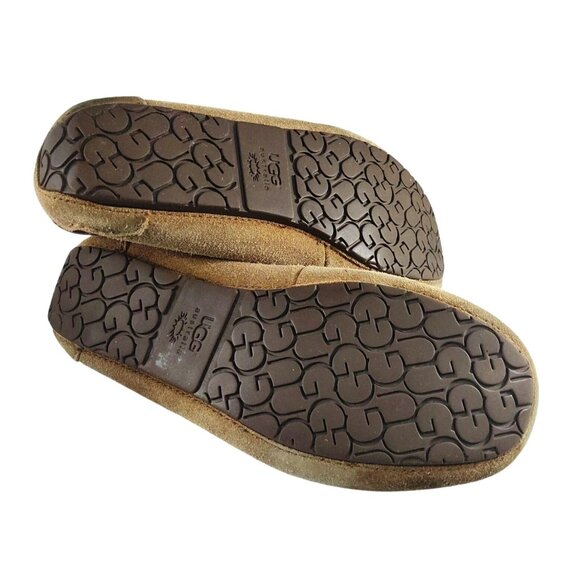 Ugg Kids Size 6 Ryder Jungle Suede Moccasin Slipper Shoes-Lined With Tigers - Picture 7 of 11